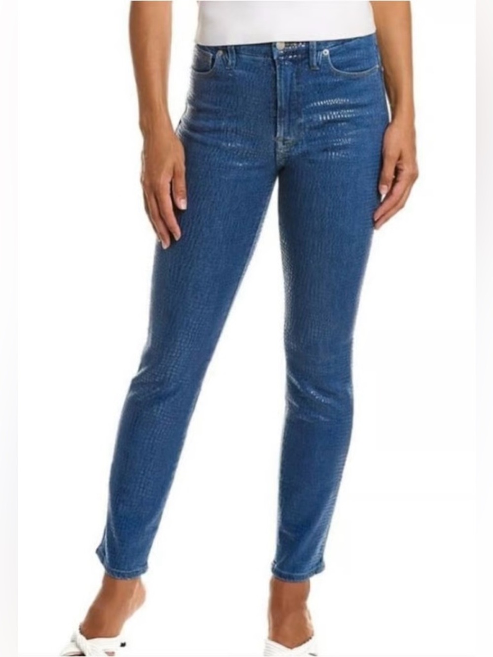 GOOD AMERICAN GOOD CLASSIC INDIGO SNAKE SLIM JEANS 8/29 NWT